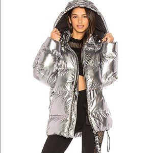 ivy park silver puffer jacket